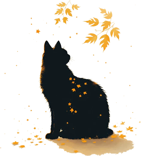 The silhouette PoCats shows before a cat is revealed. Your own photograph goes here.